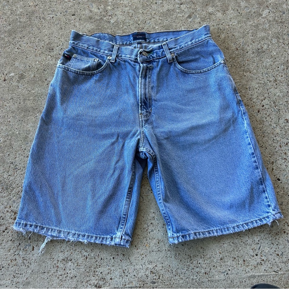 Vintage Y2K Tommy Hilfiger Denim Jean Shorts Jorts Size 34 Skater